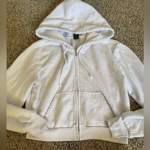 Wild Fable White Fleece-Lined Hoodie